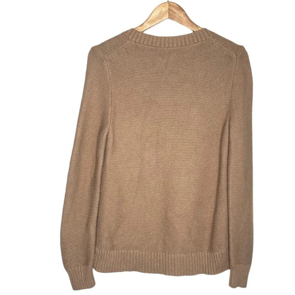 J. Crew Factory Tan Wool Blend Classic Crewneck Sweater Size Small - Picture 9 of 11
